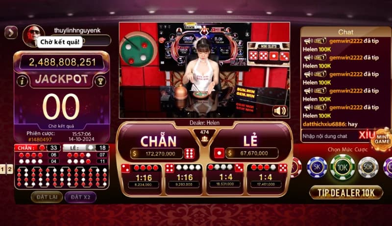 Xóc đĩa GamVip: Cược thú vị cùng dealer chuyên nghiệp 2 Xóc đĩa GamVip livestream