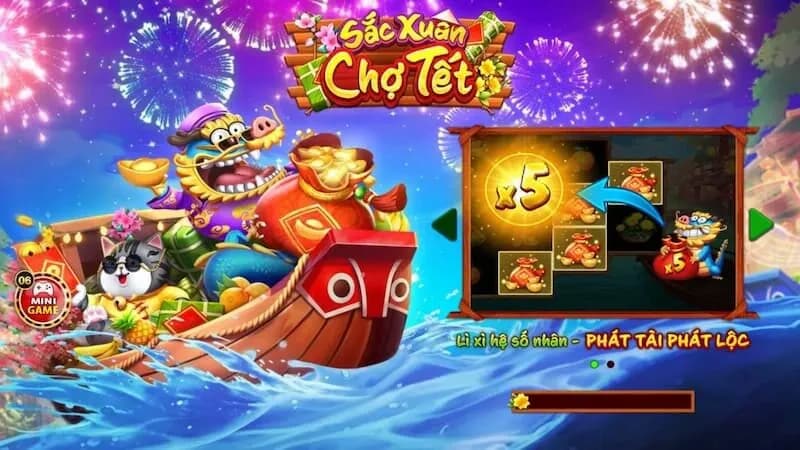 Sắc Xuân Chợ Tết GamVip: Du xuân rinh trăm triệu về nhà 2 Slot game Sắc Xuân Chợ Tết GamVip